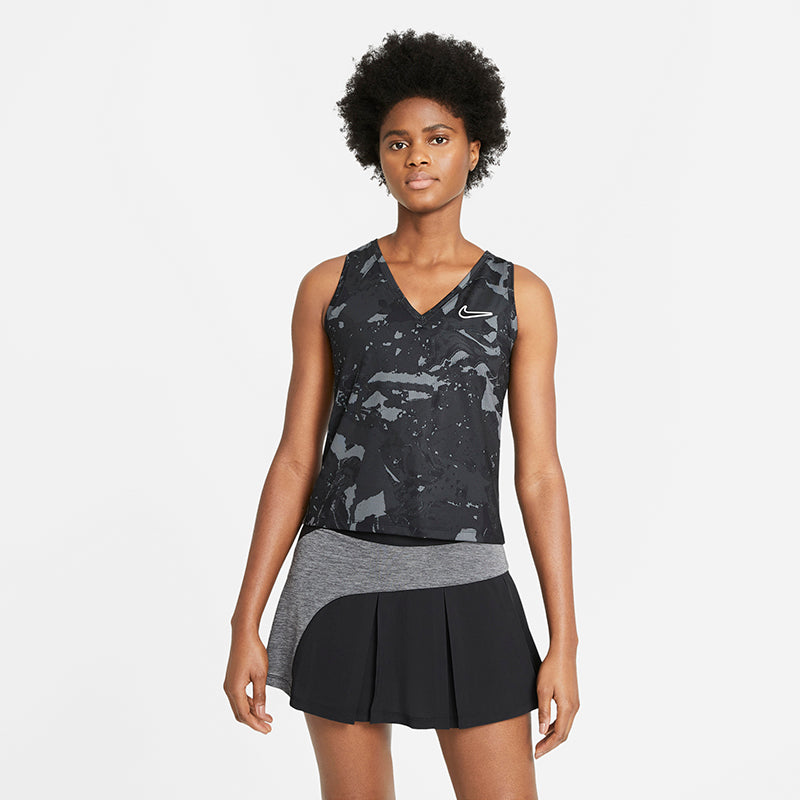 Nike Court Printed Tennis Tank (W) (Black) Nike