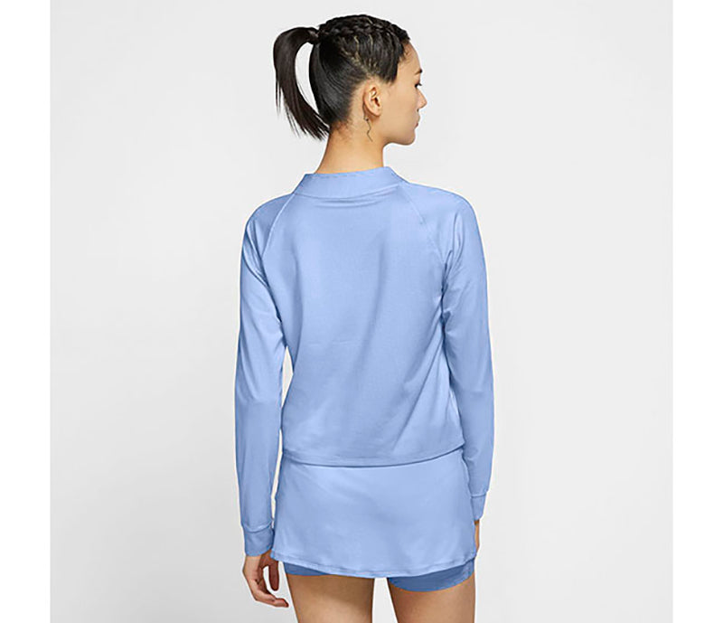 Nike Court Drifit Victory Long-Sleeve Half-Zip Top (W) (Blue) Nike