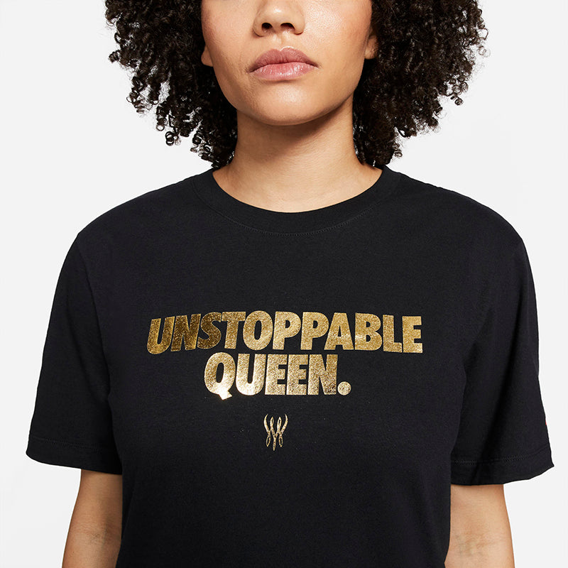 Nike Unstoppabale Queen Tee (W) (Black/Gold) Nike