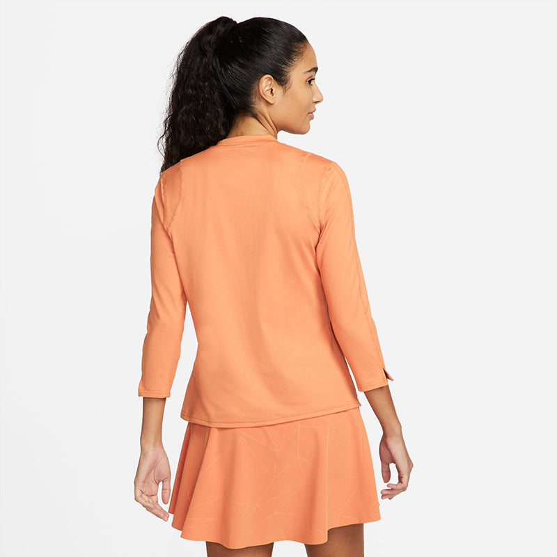 Nike Court Victory Uv 3/4 Sleeve Top (W) (Orange) Nike