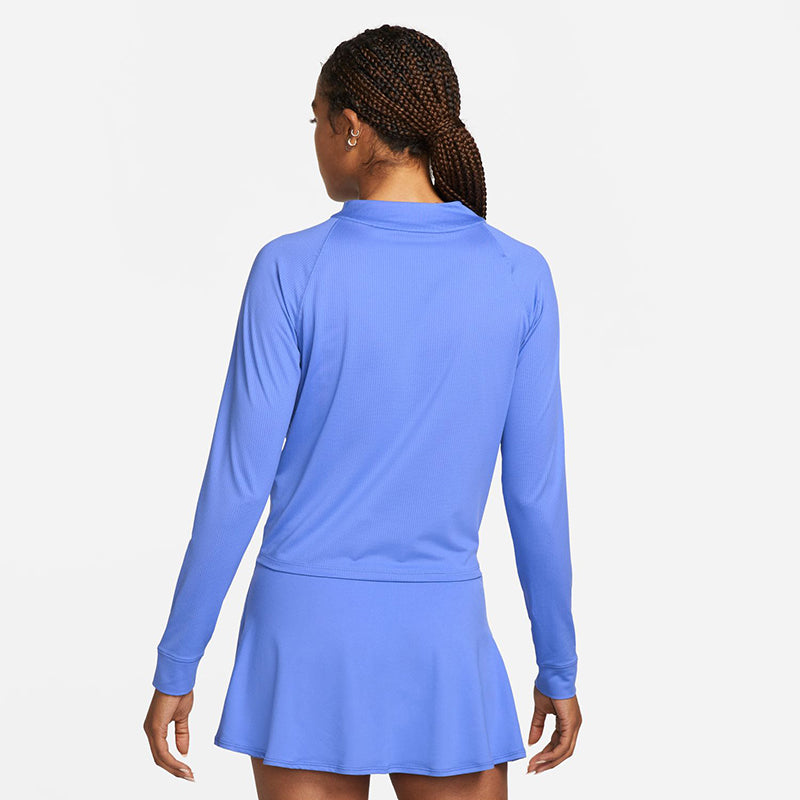 Nike Court Drifit Victory Long Sleeve 1/2 Zip Top (W) (Sapphire) Nike