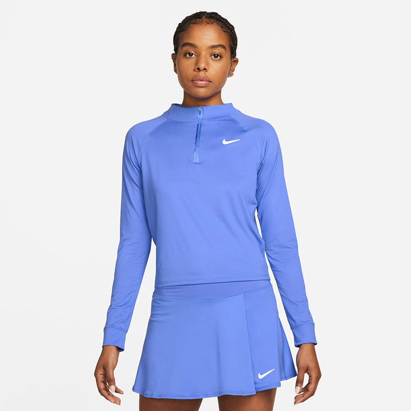 Nike Court Drifit Victory Long Sleeve 1/2 Zip Top (W) (Sapphire) Nike
