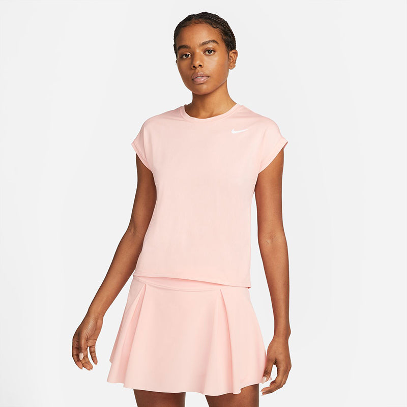 Nike Court Victory Short Sleeve Top (W) (Coral) Nike
