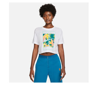 Nike Court Dri-Fit Slam Cropped Tee (W) (White)