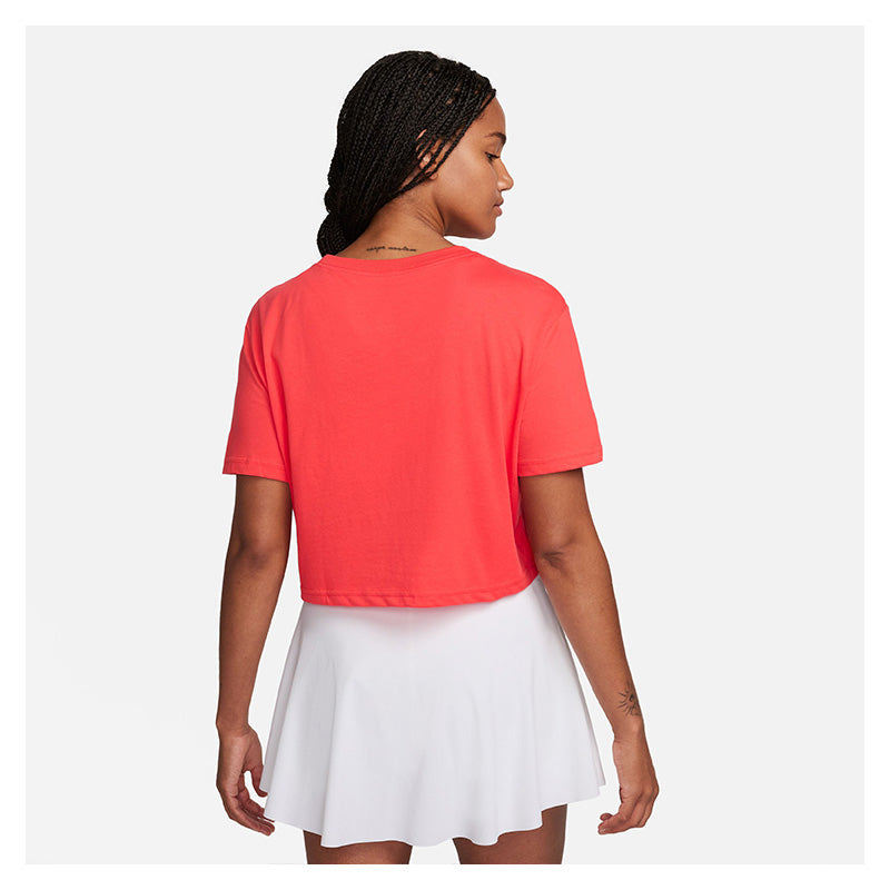 Nike Court Dri-Fit Slam Cropped Tee (W) (Ember Glow)