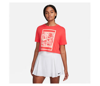 Nike Court Dri-Fit Slam Cropped Tee (W) (Ember Glow)