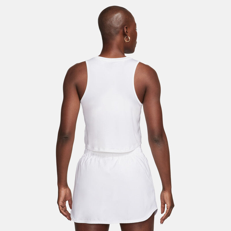 Nike One Classic Cropped Tank (W) (White)