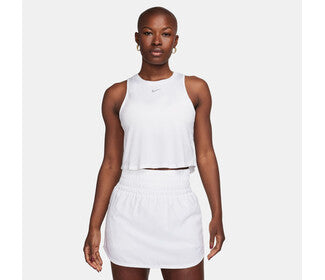 Nike One Classic Cropped Tank (W) (White)