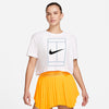 Nike Heritage Short Sleeve Crop Top (W) (White)