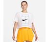 Nike Heritage Short Sleeve Crop Top (W) (White)