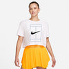 Nike Heritage Short Sleeve Crop Top (W) (White)