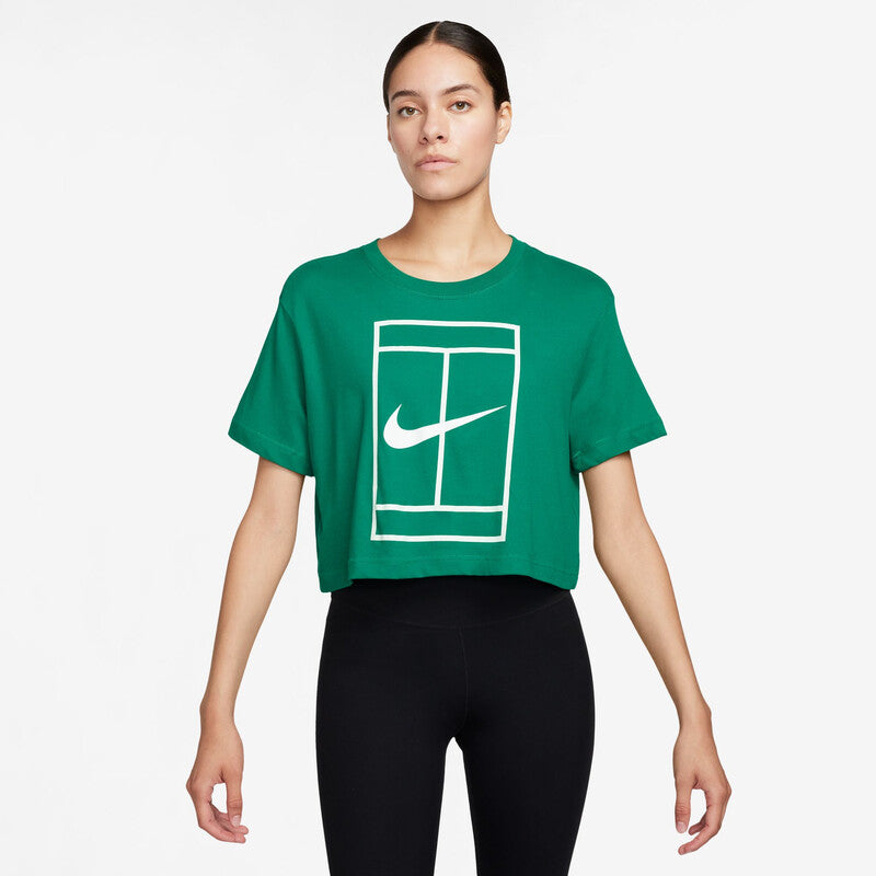 Nike Heritage Short Sleeve Crop Top (W) (Malachite)