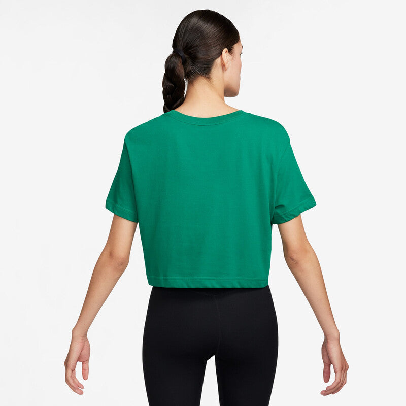 Nike Heritage Short Sleeve Crop Top (W) (Malachite)