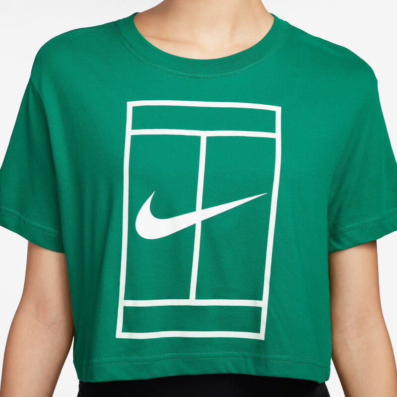 Nike Heritage Short Sleeve Crop Top (W) (Malachite)