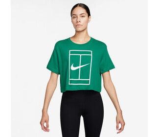 Nike Heritage Short Sleeve Crop Top (W) (Malachite)
