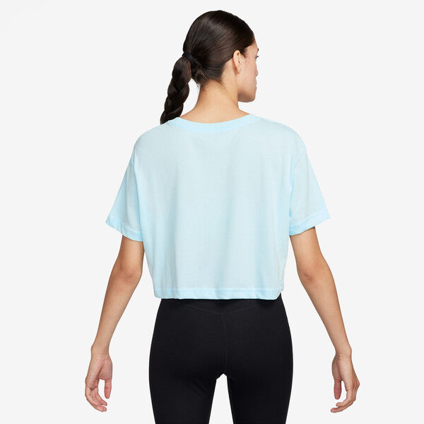 Nike Heritage Short Sleeve Crop Top (W) (Glacier Blue)