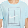 Nike Heritage Short Sleeve Crop Top (W) (Glacier Blue)