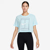 Nike Heritage Short Sleeve Crop Top (W) (Glacier Blue)