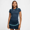 Nike Court Advantage Short Sleeve Top (W) (Armory Navy)