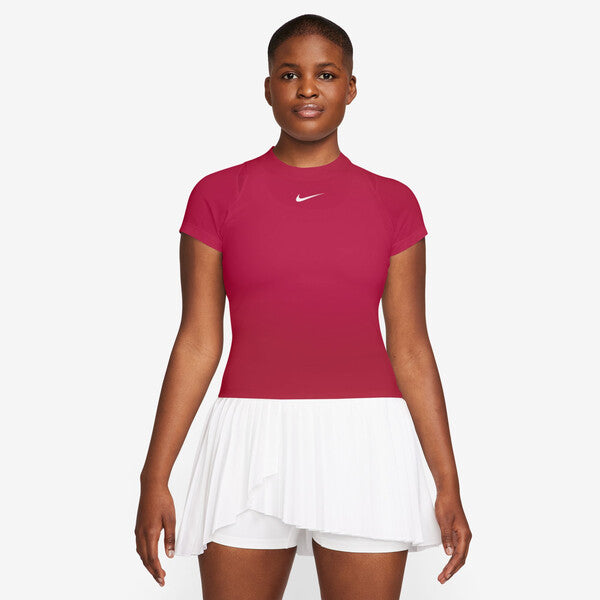 Nike Court Advantage Short Sleeve Top (W) (Mystic Hibiscus)