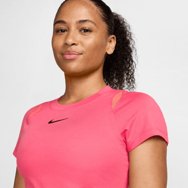Nike Court Advantage Short Sleeve Top (W) (Aster Pink)