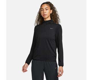 Nike Swift Element Uv 1/4 Zip-Top (W) (Black)