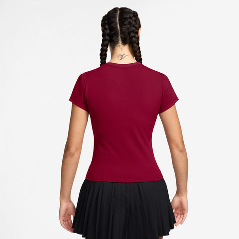 Nike Court Advantage Short Sleeve Top (W) (Red)