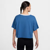 Nike Court Heritage Short Sleeve Cropped Tee (W) (Star Blue)