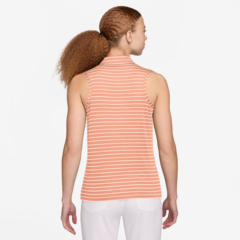 Nike Dri-Fit Victory Sleeveless Striped Polo (W) (Apricot Agate) Nike CN599X-PCH-L