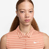Nike Dri-Fit Victory Sleeveless Striped Polo (W) (Apricot Agate) Nike CN599X-PCH-L
