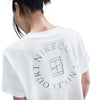 Nike Court Slam Short Sleeve Cropped Ny Tee (W) (White) Nike