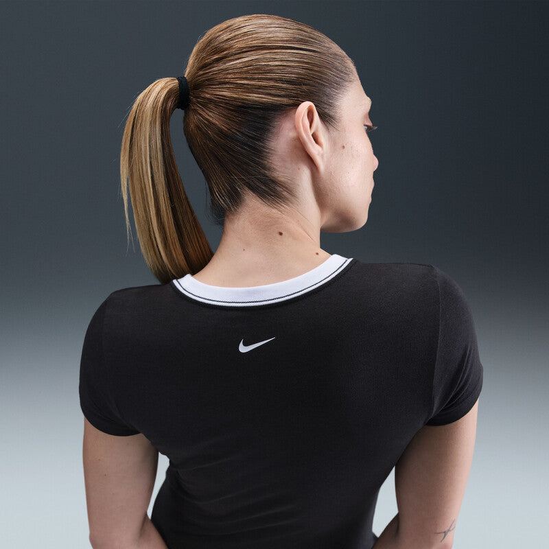 Nike Chll Knit Md Cropped Short Sleeve Top (W) (Pink Glaze) Nike