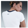 Nike Chll Knit Md Cropped Short Sleeve Top (W) (Pink Glaze) Nike