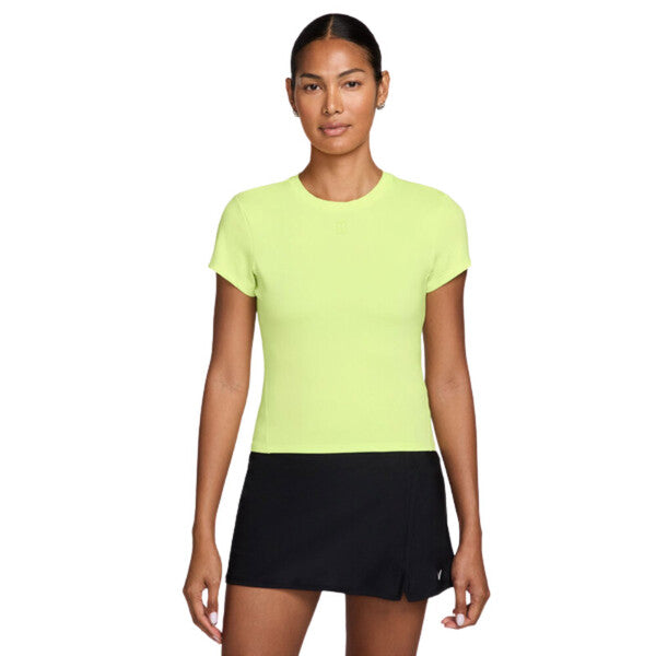 Nike Court Advantage Short Sleeve Top (W) (Lt Lemon Twist)