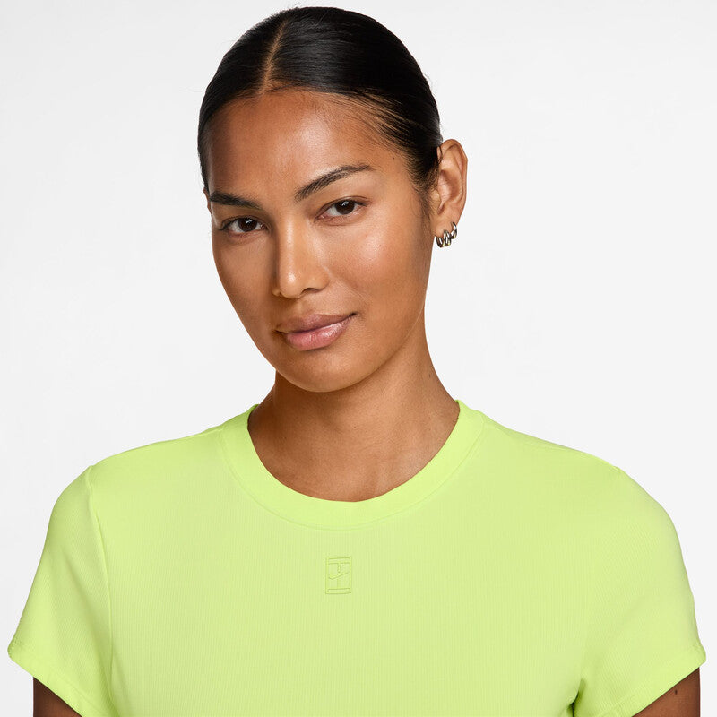 Nike Court Advantage Short Sleeve Top (W) (Lt Lemon Twist)
