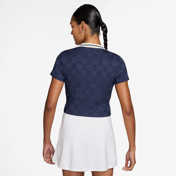 Nike Court Cltn Cropped Polo (W) (Navy)