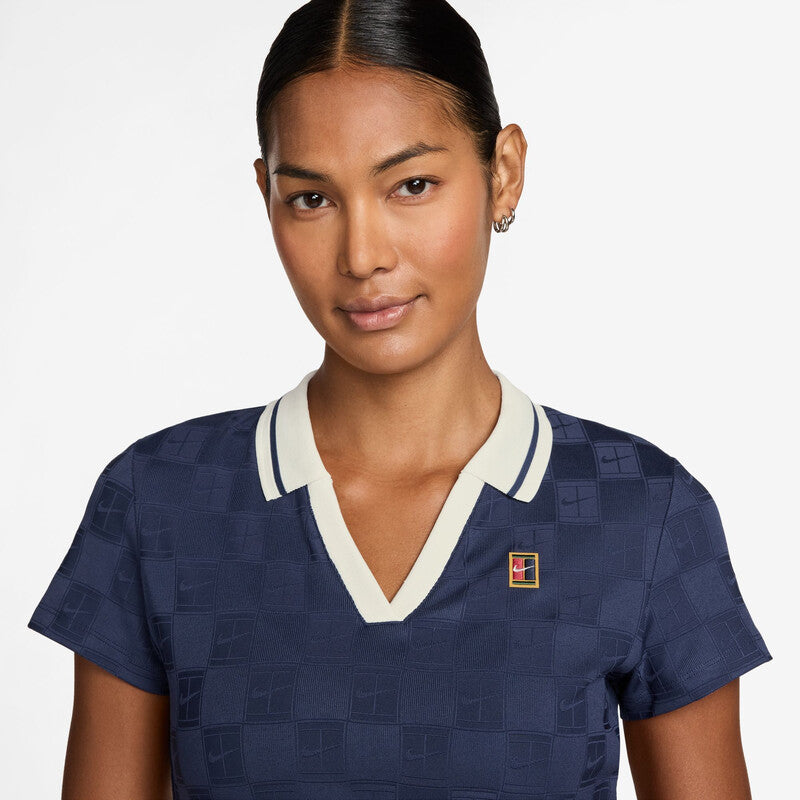 Nike Court Cltn Cropped Polo (W) (Navy)