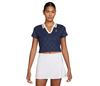 Nike Court Cltn Cropped Polo (W) (Navy)