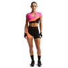 Nike Pro Sculpt Short Sleeve Bra Top (W) (Orange/Black)