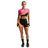 Nike Pro Sculpt Short Sleeve Bra Top (W) (Orange/Black)