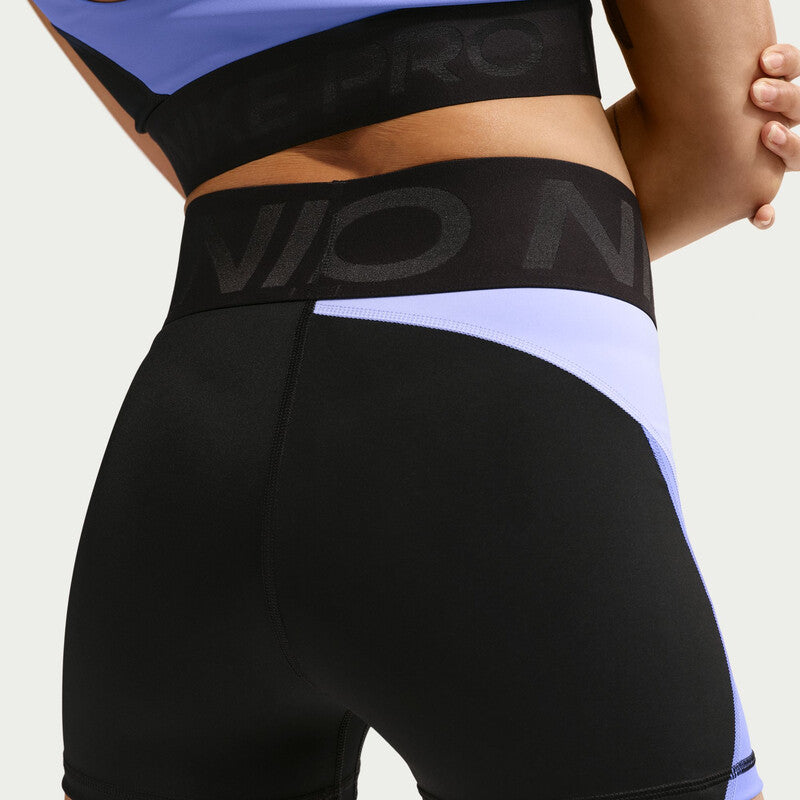Nike Pro Sculpt High-Rise 3" Shorts (W) (Black/Orange) Nike