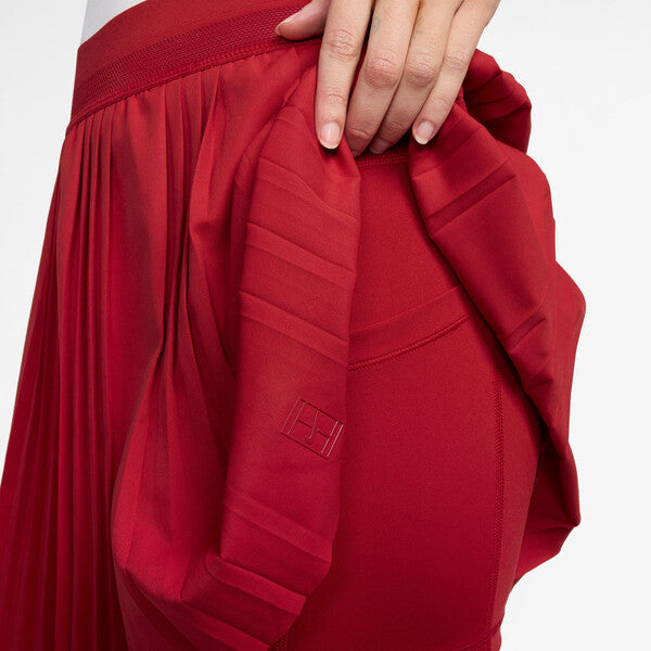 Nike Court Advantage Ace Pleated Skirt (W) (Red)