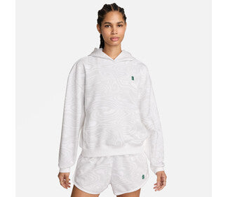 Nike Court Heritage Printed Hoodie (W) (White)