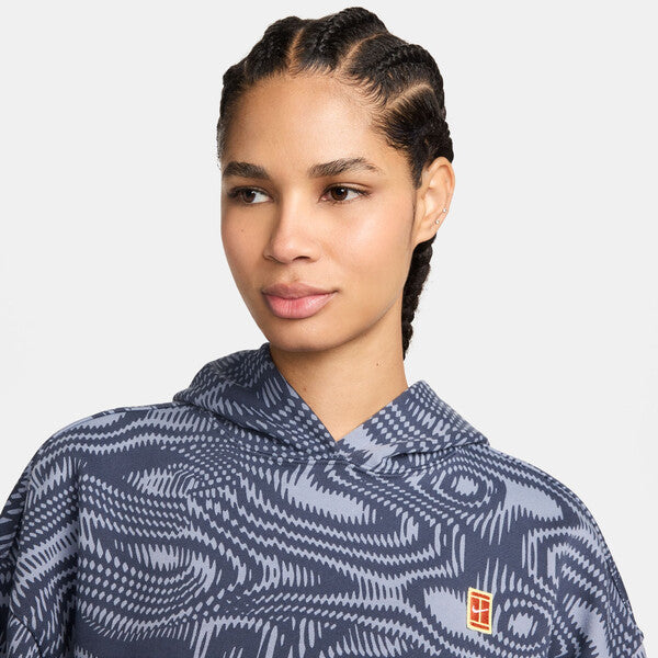 Nike Court Heritage Printed Hoodie (W) (Thunder Blue)