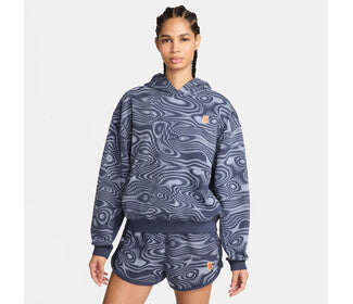 Nike Court Heritage Printed Hoodie (W) (Thunder Blue)