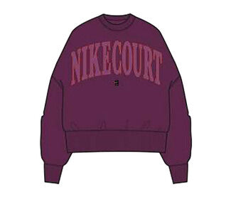 Nike Court Heritage Oversized Crewneck Sweatshirt (W) (Sangria)