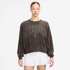 Nike Court Heritage Oversized Crewneck Sweatshirt (W) (Baroque Brown)