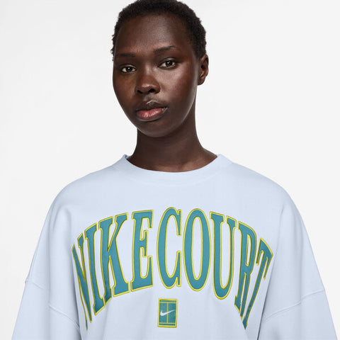 Nike Court Heritage Phoenix Fleece Crew Sweatshirt (W) (Football Grey)