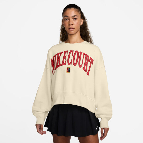 Nike Court Heritage Phoenix Fleece Crew Sweatshirt (W) (Ivory)