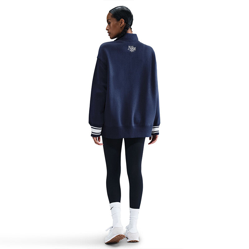 Nike Phoenix Fleece Long Sleeve 1/4 Zip (W) (Midnight Navy) Nike
